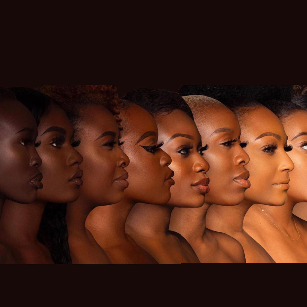 black women deep dark skin tone range skincare